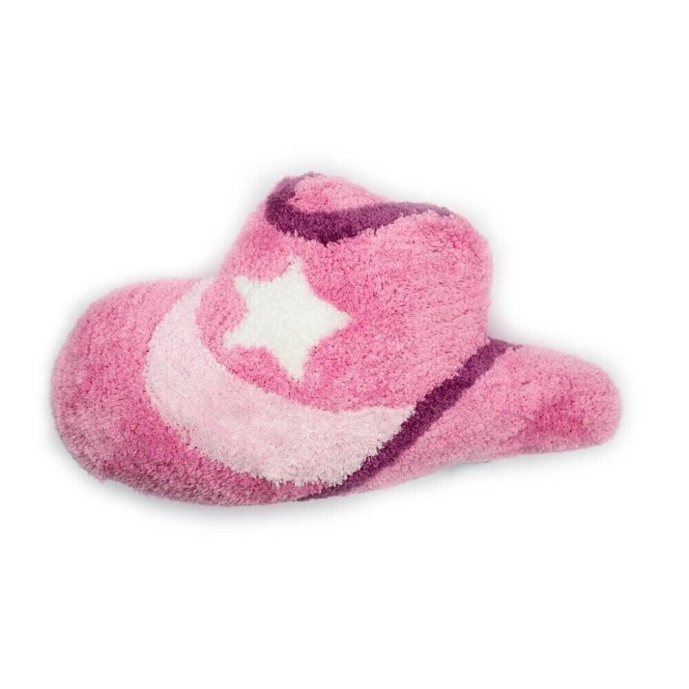 Trend Collector Pink Cowgirl Hat Decorative Throw Pillow 20in long